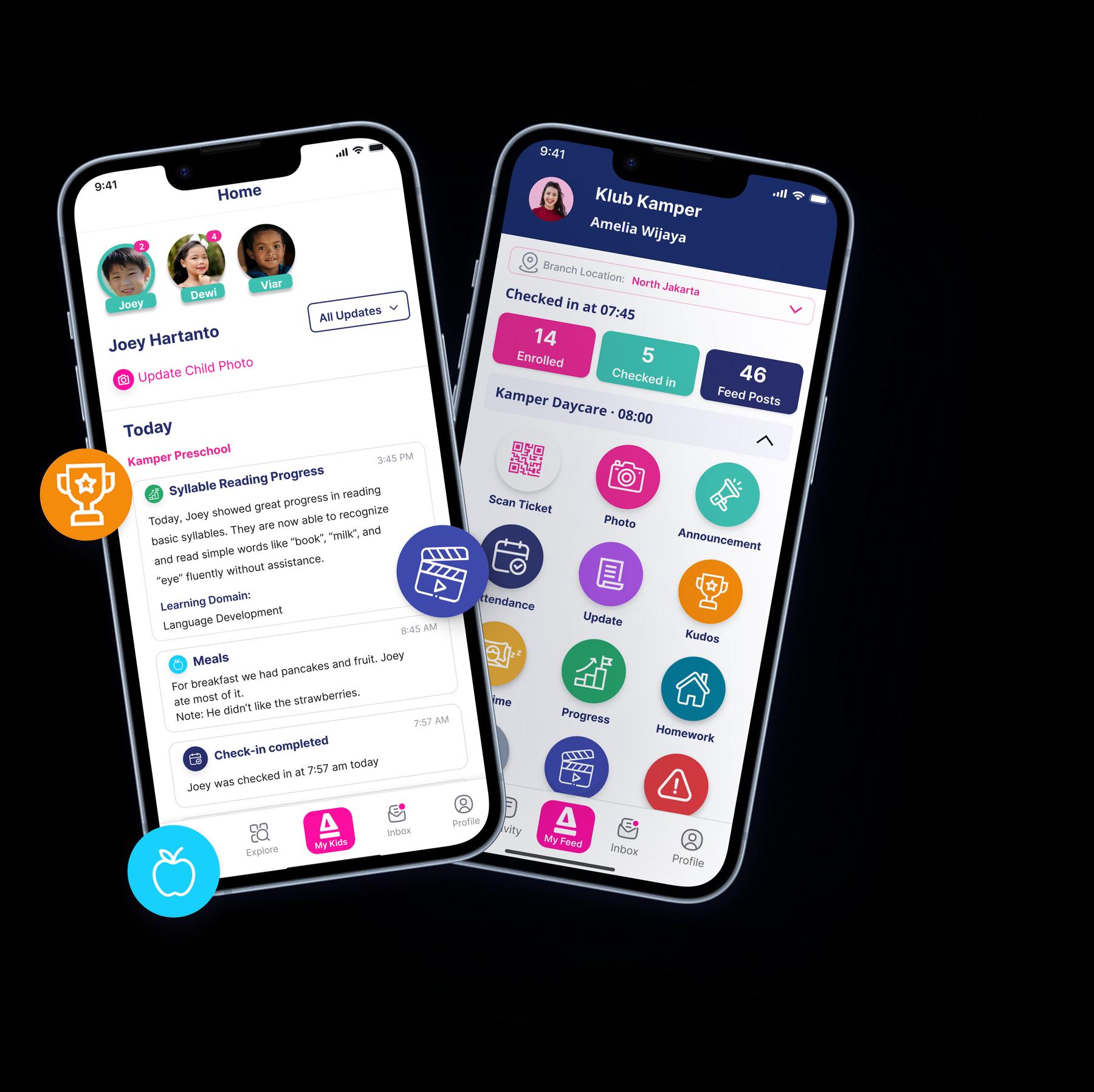 Parent and provider apps