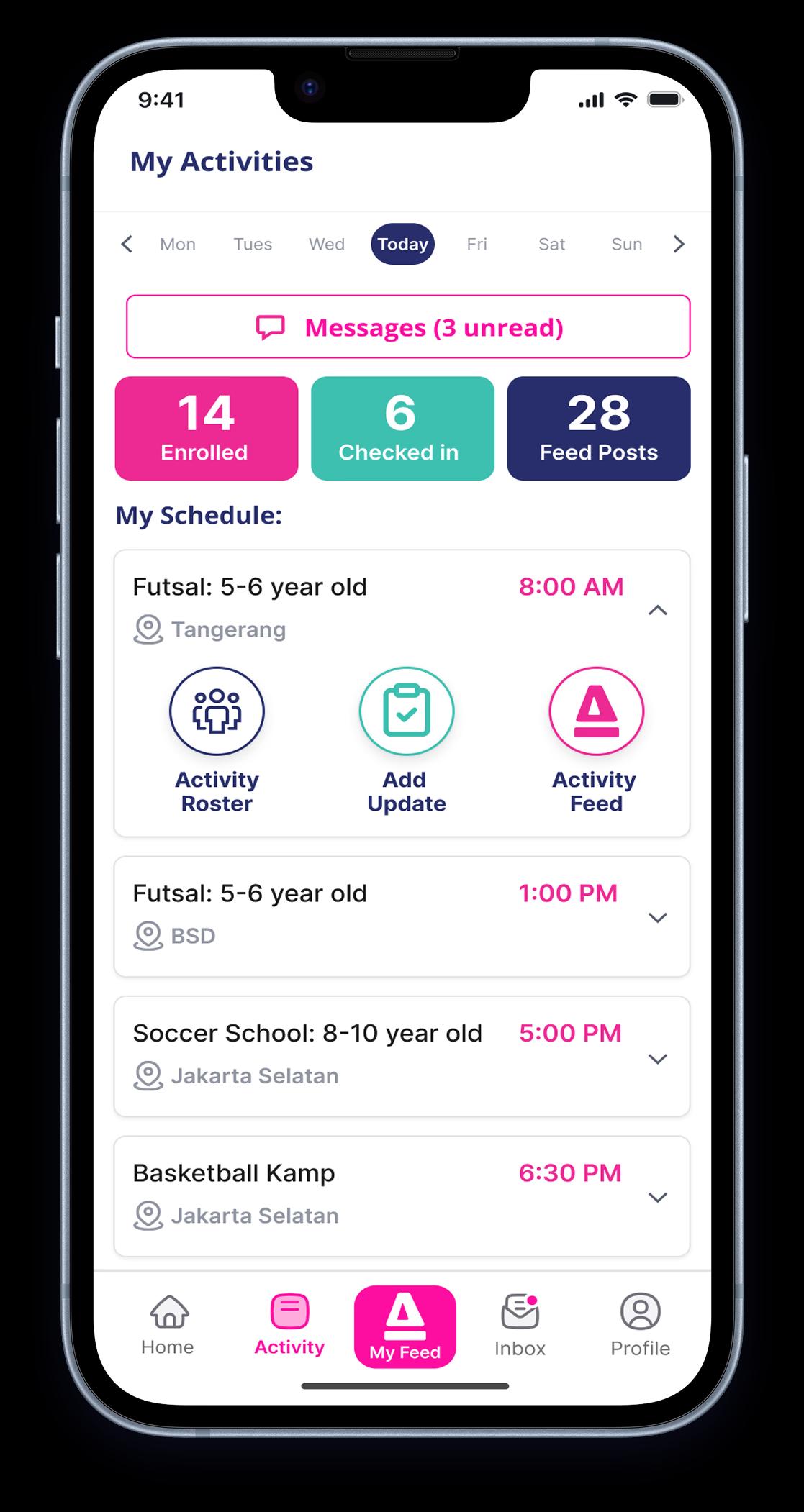 Staff mobile app
